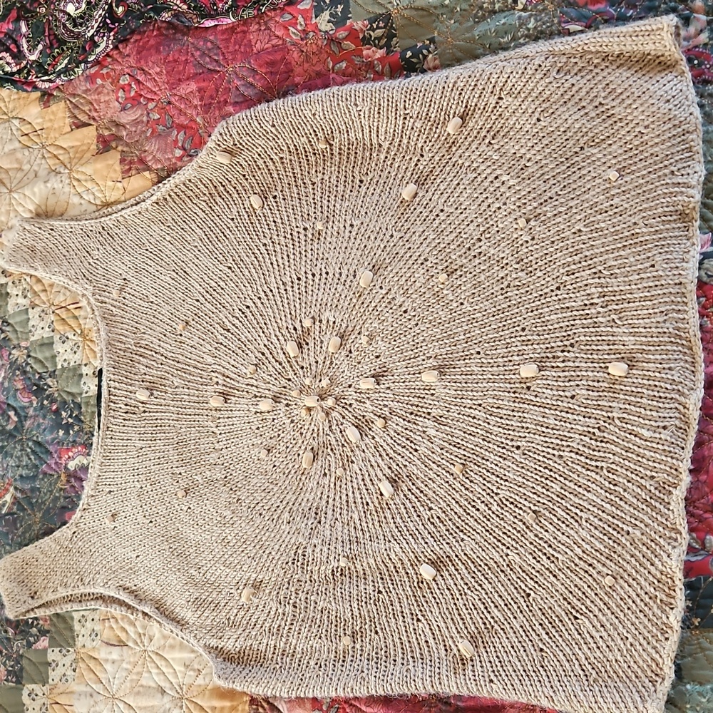 Kasper crocheted/beaded tank top